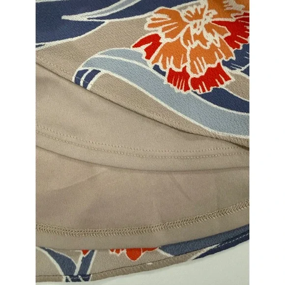 c&e Floral Halter Neck Sleeveless Tassel Tie Dress Orange Blue Womens Small W473 - Picture 6 of 9